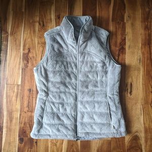 Gray North Face Fleece Vest L